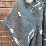 Wonderly  Gray Grey Pink Floral Peasant Blouse Shirt Top Womens Size XL New Photo 2