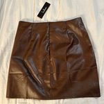 Lulus Brown Leather Skirt Photo 1