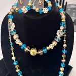 Chelsea Jewelry two necklaces two bracelets one earring set see pictures Blue Photo 1