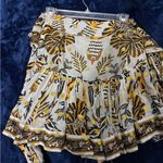 Farm Rio  Bead-embellished tie-front printed metallic fil coupé mini skirt x s Photo 3