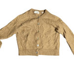 Doen Petra Alpaca Merino Wool Button Front Knit Cardigan Size: S Brown Photo 0