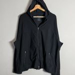 L.L.Bean Hooded Full Zip Workout Sweatshirt Jacket Women's 2X Black Outdoor Photo 0