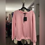 Pink Cable Knit Sweater with Ring Zip Size XXL Photo 4