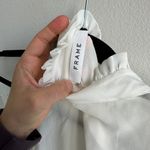 Frame  Silk White Ruffle front Blouse Photo 5