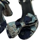 Eloquii  NWOT Blue Minnie Brocade Bow Heel Wide Width Photo 3