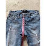 Love Nation Capri Blue Jeans Medium Wash Rhinestone Jeweled Pants Sz 8 Photo 6