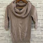 EXPRESS Women’s  tan colored wide turtleneck 1/2 sleeve sweater XS Photo 0