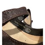 Wolky Brown Textured Leather Mary Jane Heels Size 39 US 8 Retro Twee Orthopedic Photo 6