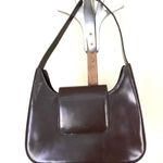 LANCEL Paris dark burgundy structured leather purse, made in Italy Photo 3