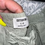 Cotton On light moss green linen cotton peasant top crop top smocked corset styl Photo 3