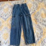 Free People  All Star Pull On Jeans Utility Cargo Low Slung Baggy Denim Dark szxs Photo 1