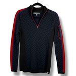 Title Nine  Merino Wool Quarter Zip Pullover Top‎ Diamond Pattern - XS Photo 0
