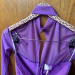 NEW Miss Circle Barrett Mesh Long Sleeve Bandage Midi Dress Purple Medium M NWT Photo 9