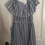 Linen Lux e Off the Shoulder Tie Front Beach Coverup, Sz M Photo 1