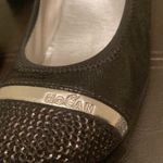 Hogan Leather Sequin Heels Black Size 5.5 Photo 3