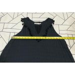 Vineyard Vines Smocked Ruffle Textured Sleeveless Dress Black Womens Size Small Photo 5