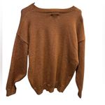 NWOT Indigo Brown Football Motif Sweater Size L Photo 1