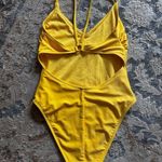 Shade & Shore  One Piece Swimsuit XS Yellow Photo 4