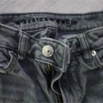 American Eagle  Black Distressed Mom Jeans Women’s Size 0 High Rise Ripped Knee Photo 3