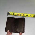 Leather Weave Design ID Card Holder Wallet Unisex Brown Photo 3