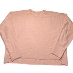 Free People Women's Pink Wool Blend Cropped Sweater XS Oversized Comfy Photo 0