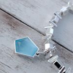 Bomb Party Silver Tone & Blue Single Bracelet Photo 7