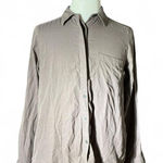 BKE  Eased Womens Long Sleeve Button Up Shirt Taupe Size L Photo 0
