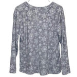 Nautica winter pajama top medium long sleeve snowflake top cute comfy pj top Photo 1