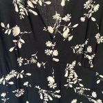 Olivaceous  Black and White Floral Print Midi Dress with Short Sleeves Photo 3