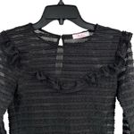 Parker Top Size Small (estimated) Black Sheer Ruffle New Photo 2