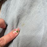 Vtg 1990s Lida Caputo Steel Blue Cotton Gauze Elastic Waist Straight Leg Pants L Size L Photo 3