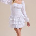 Altar'd State  Naomi white long sleeve dress size small bnwt Photo 0