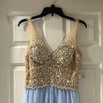 Prom Girl Blue and Rhinestone dress Size 7/8 Photo 2
