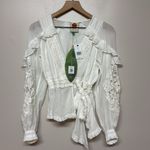 Farm Rio  Cotton Voile Side Wrap Silhouette Blouse Sz XS‎ NWT Photo 5