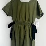 A.L.C. Olive Tie-sides Paperbag Mini Dress Photo 0