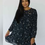 Anthropologie Velvet Graham & Spencer Star Print Tanya Shirt Dress Small Navy Photo 14