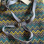 RAJ Blue Suede Straps Woven Shoulder Bag Crossbody Strap Buckle Closure NEW Photo 8