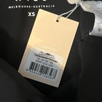 NWT Wilo The Label Ribbed Jumpsuit Black Skinny White Stripe One Piece Womens XS Photo 4