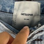 One Teaspoon  Romeos Button Fly Distressed Denim Shorts Size 25 Photo 7