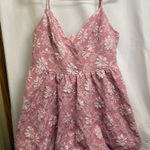 SheIn  Pink Floral Mini Bubble Dress Size 1X Photo 0
