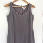 Bob Mackie  Vintage V-neck Sleeveless Side Slit Long Evening Dress‎ Gray Size 12 Photo 1