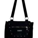 Baggallini Studded Black Nylon Shoulder Tote Handbag Travel Packable Grunge Photo 0