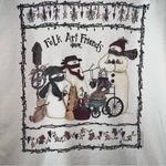 Vintage Women’s Folk Art Vermont Cotton Long Sleeve Mock Turtleneck‎ Top Medium Photo 2