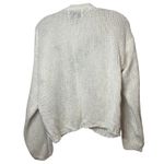 Vintage Nuggets Hand Knit Cardigan Made in Korea 80s Chunky Cream Sweater Sz M White Size M Photo 3