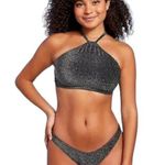 Wild Fable  Swimsuit Women's Size XS Black Metallic 2 Piece Bikini Swimwear Photo 0