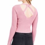 Crave fame Pink Open Back Long Sleeve Top L Photo 1