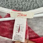 Diosa Pink White Women M Chevron Long Sleeve Light Weight Top Photo 2