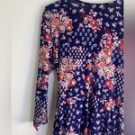 Beige dress women multicolor Size M. Used excellent condition.work office Blue Size M Photo 3