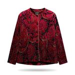 Dress Barn  Red and Gold Paisley Jacket Photo 1