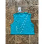 Nike Club Sleeveless Crop Logo Tee Dusty Cactus Size Medium Photo 7
